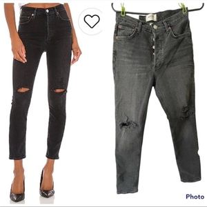 NWT-AGOLDE Nico High Rise Slim Fit black Jeans size 26